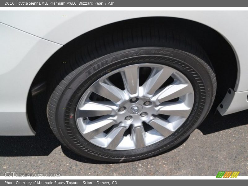 Blizzard Pearl / Ash 2016 Toyota Sienna XLE Premium AWD