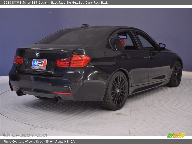 Black Sapphire Metallic / Coral Red/Black 2013 BMW 3 Series 335i Sedan