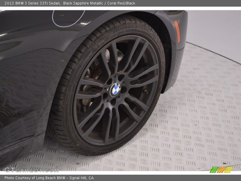 Black Sapphire Metallic / Coral Red/Black 2013 BMW 3 Series 335i Sedan