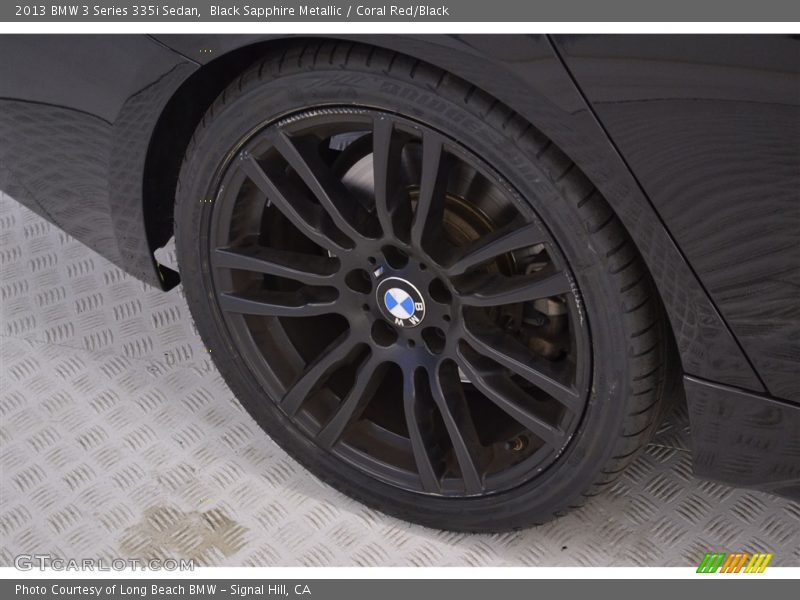 Black Sapphire Metallic / Coral Red/Black 2013 BMW 3 Series 335i Sedan