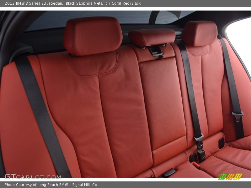 Black Sapphire Metallic / Coral Red/Black 2013 BMW 3 Series 335i Sedan