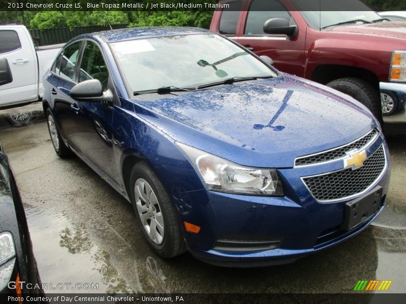 Blue Topaz Metallic / Jet Black/Medium Titanium 2013 Chevrolet Cruze LS