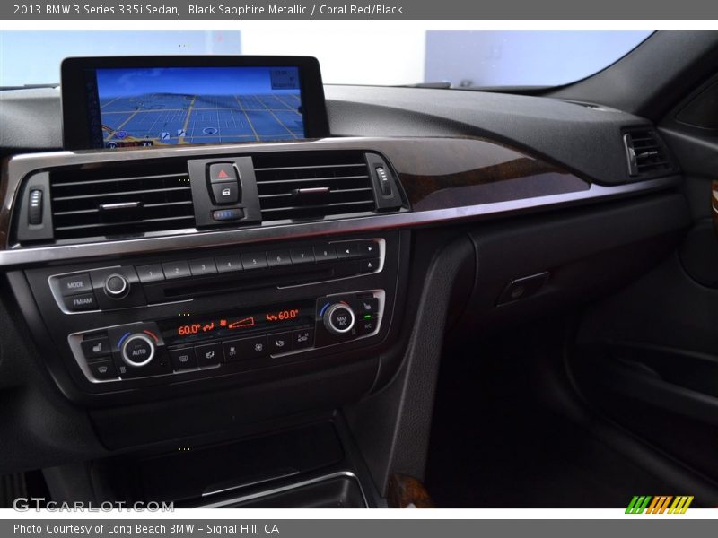 Black Sapphire Metallic / Coral Red/Black 2013 BMW 3 Series 335i Sedan