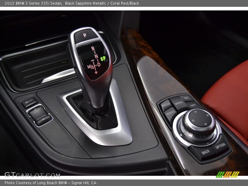 Black Sapphire Metallic / Coral Red/Black 2013 BMW 3 Series 335i Sedan