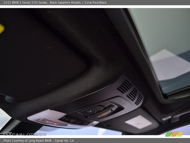 Black Sapphire Metallic / Coral Red/Black 2013 BMW 3 Series 335i Sedan