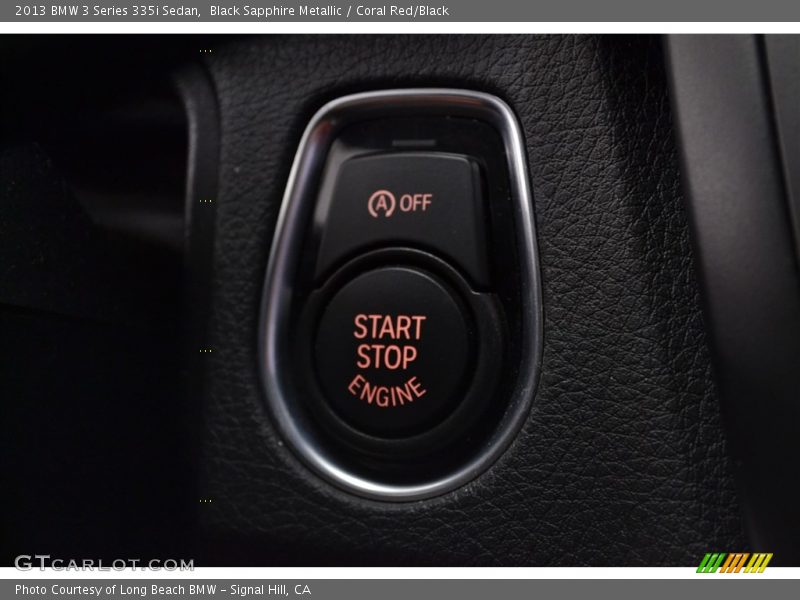 Black Sapphire Metallic / Coral Red/Black 2013 BMW 3 Series 335i Sedan