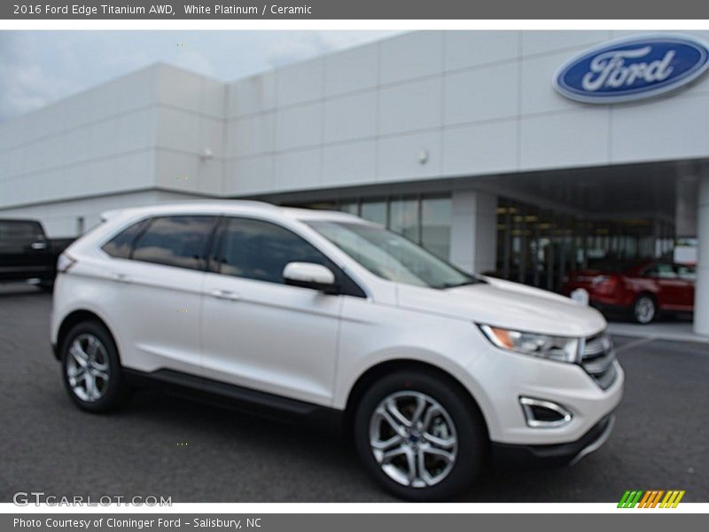 White Platinum / Ceramic 2016 Ford Edge Titanium AWD