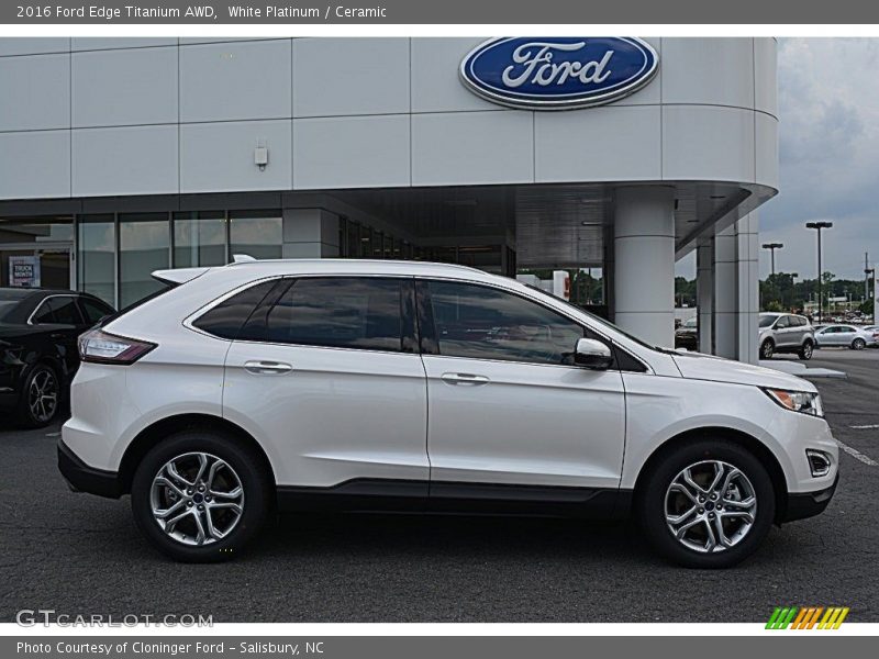 White Platinum / Ceramic 2016 Ford Edge Titanium AWD
