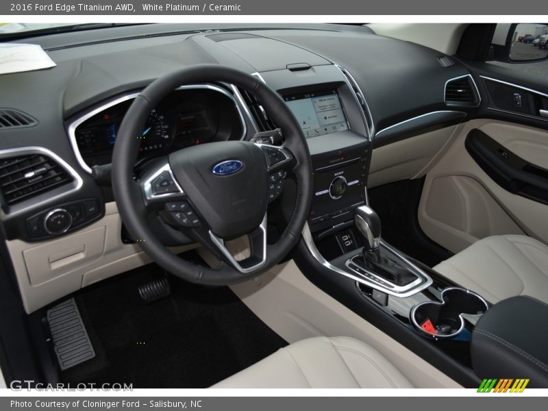White Platinum / Ceramic 2016 Ford Edge Titanium AWD