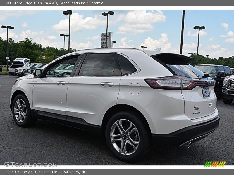 White Platinum / Ceramic 2016 Ford Edge Titanium AWD