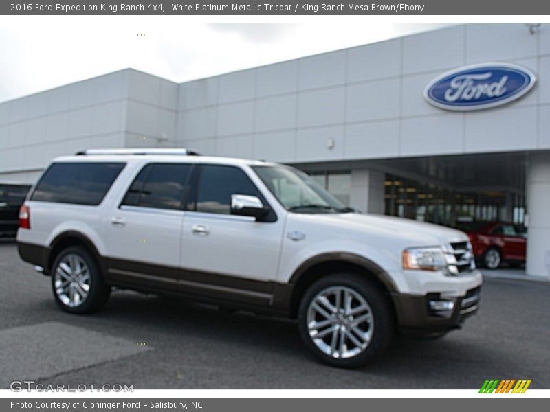 White Platinum Metallic Tricoat / King Ranch Mesa Brown/Ebony 2016 Ford Expedition King Ranch 4x4