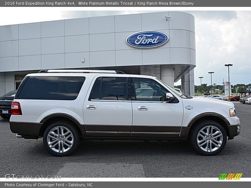 White Platinum Metallic Tricoat / King Ranch Mesa Brown/Ebony 2016 Ford Expedition King Ranch 4x4