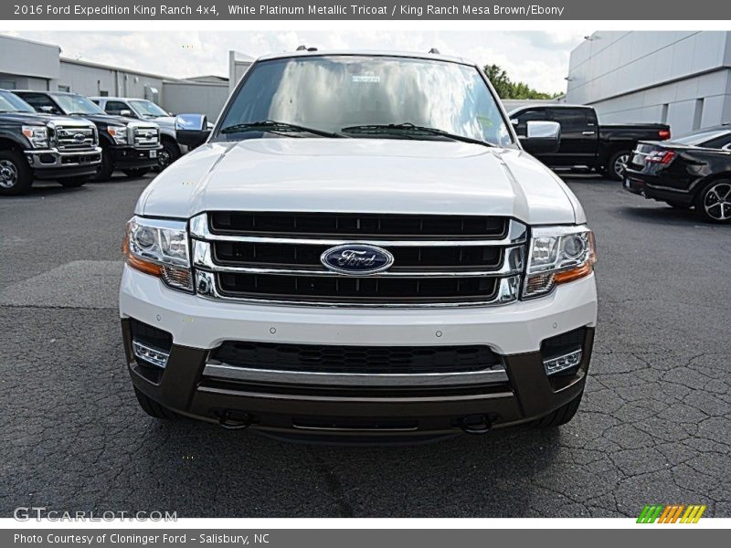 White Platinum Metallic Tricoat / King Ranch Mesa Brown/Ebony 2016 Ford Expedition King Ranch 4x4