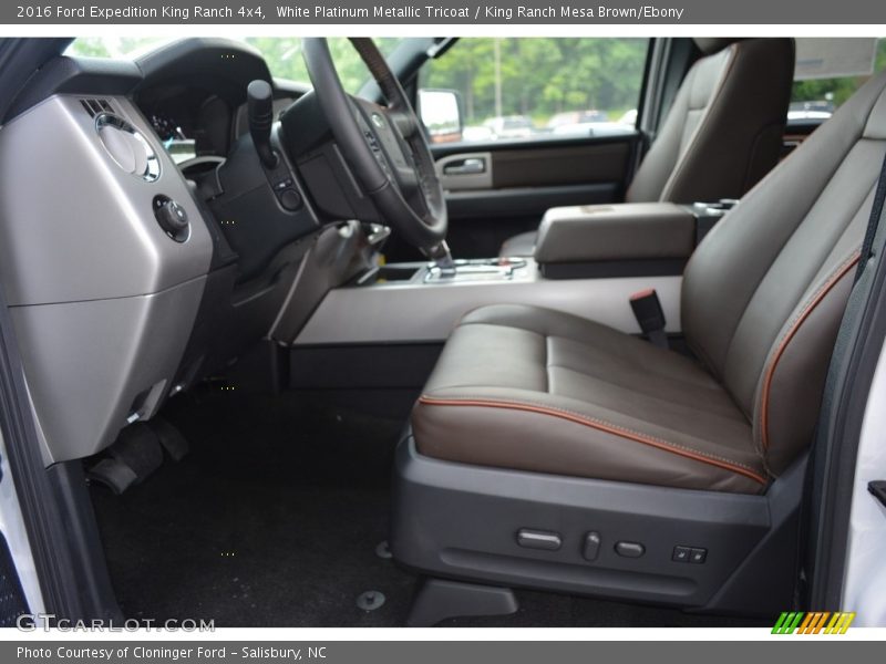 White Platinum Metallic Tricoat / King Ranch Mesa Brown/Ebony 2016 Ford Expedition King Ranch 4x4