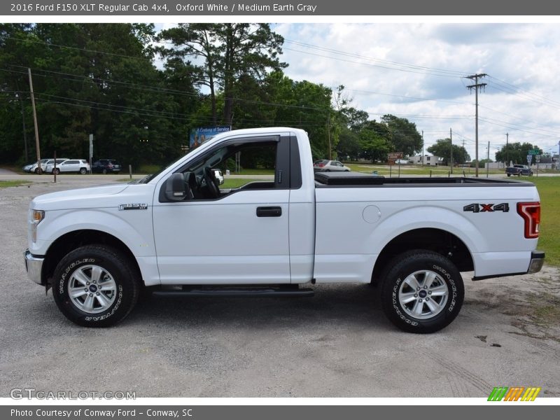 Oxford White / Medium Earth Gray 2016 Ford F150 XLT Regular Cab 4x4