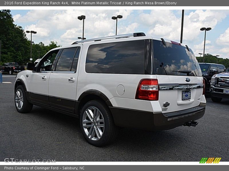 White Platinum Metallic Tricoat / King Ranch Mesa Brown/Ebony 2016 Ford Expedition King Ranch 4x4