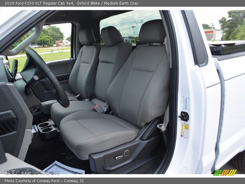 Oxford White / Medium Earth Gray 2016 Ford F150 XLT Regular Cab 4x4