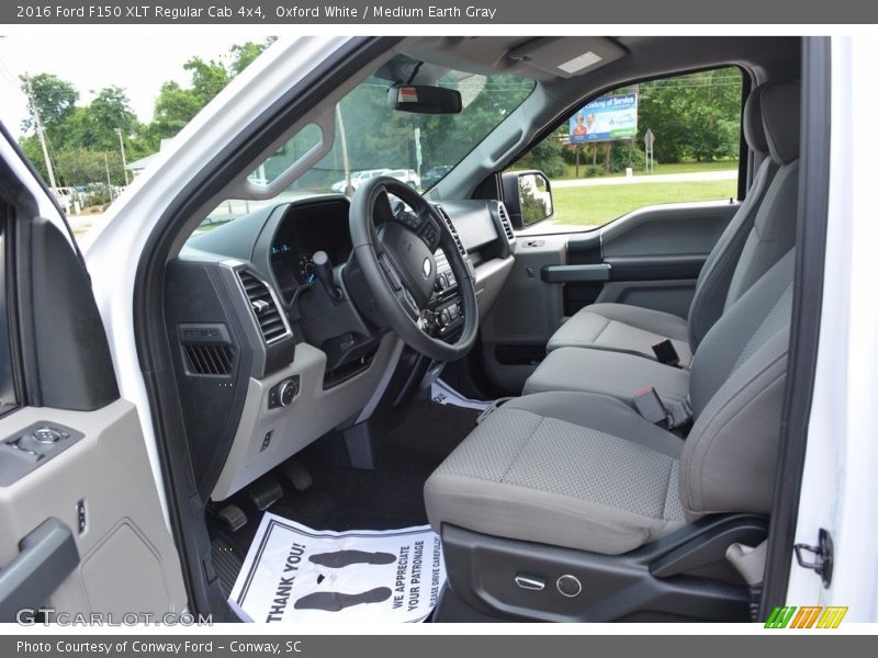 Oxford White / Medium Earth Gray 2016 Ford F150 XLT Regular Cab 4x4