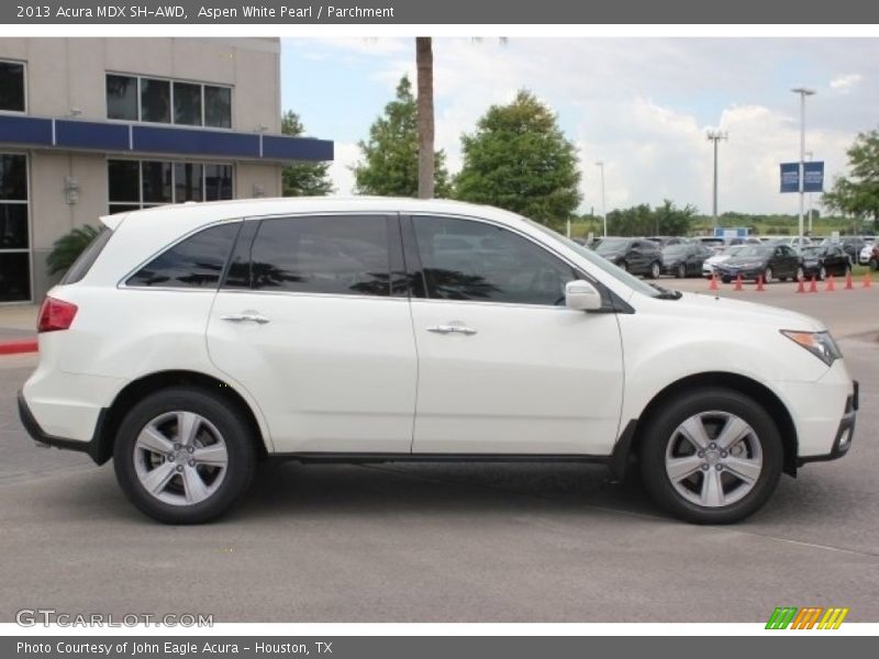 Aspen White Pearl / Parchment 2013 Acura MDX SH-AWD