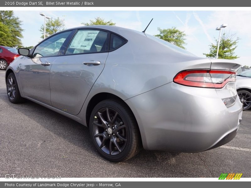 Billet Silver Metallic / Black 2016 Dodge Dart SE