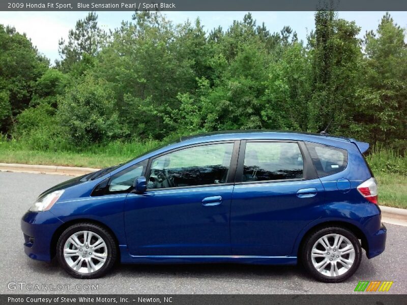 Blue Sensation Pearl / Sport Black 2009 Honda Fit Sport