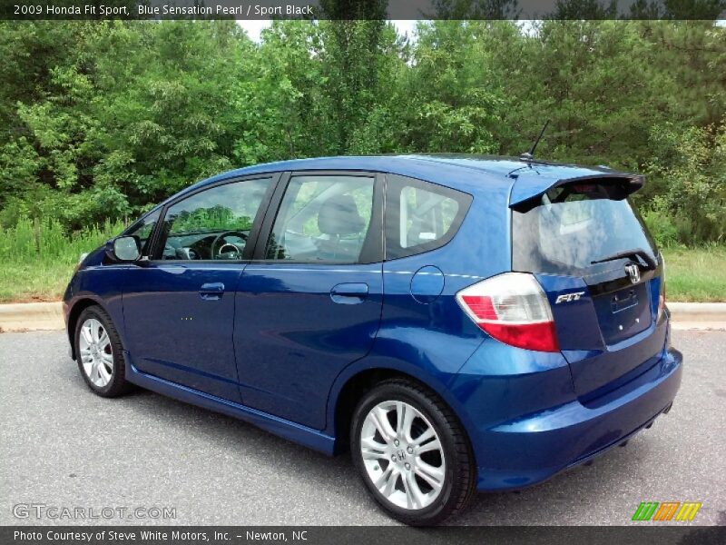 Blue Sensation Pearl / Sport Black 2009 Honda Fit Sport