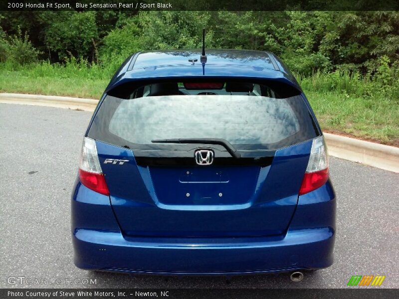 Blue Sensation Pearl / Sport Black 2009 Honda Fit Sport