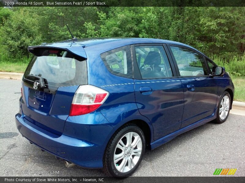 Blue Sensation Pearl / Sport Black 2009 Honda Fit Sport