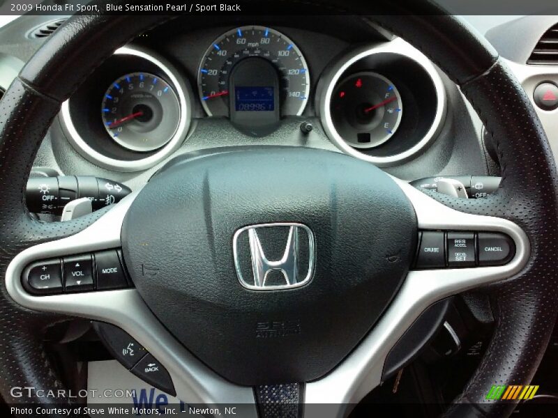 Blue Sensation Pearl / Sport Black 2009 Honda Fit Sport