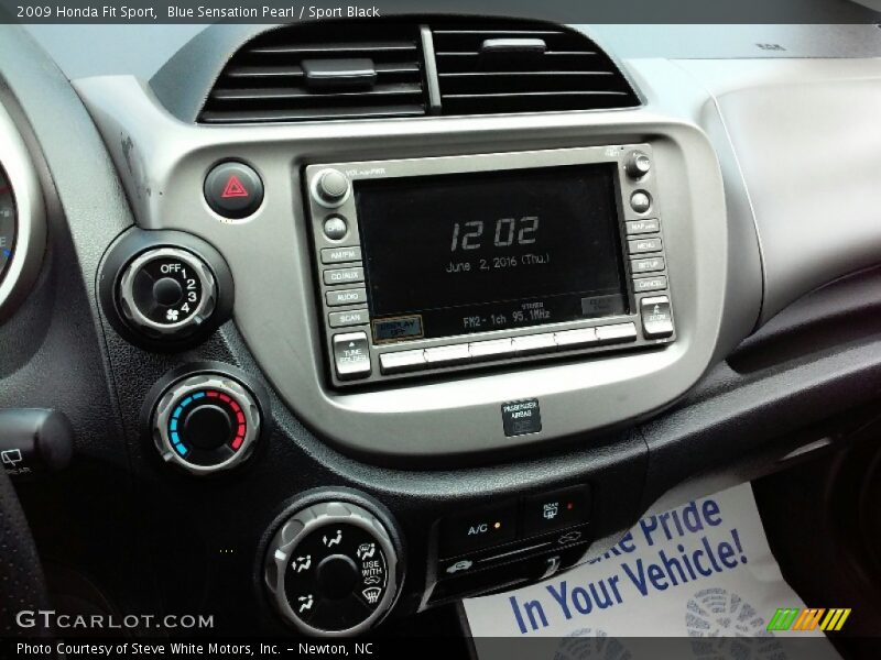 Blue Sensation Pearl / Sport Black 2009 Honda Fit Sport