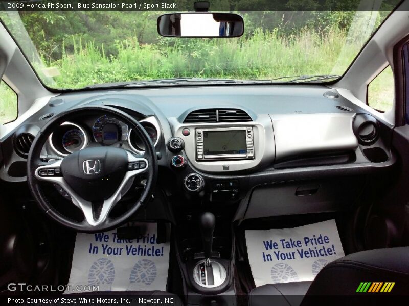 Blue Sensation Pearl / Sport Black 2009 Honda Fit Sport