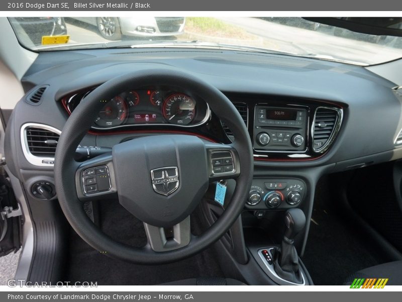 Billet Silver Metallic / Black 2016 Dodge Dart SE
