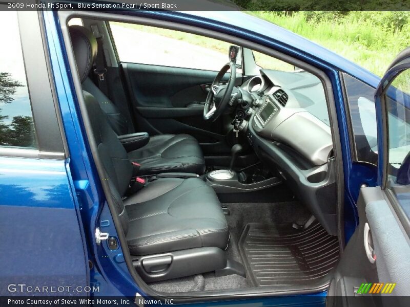 Blue Sensation Pearl / Sport Black 2009 Honda Fit Sport