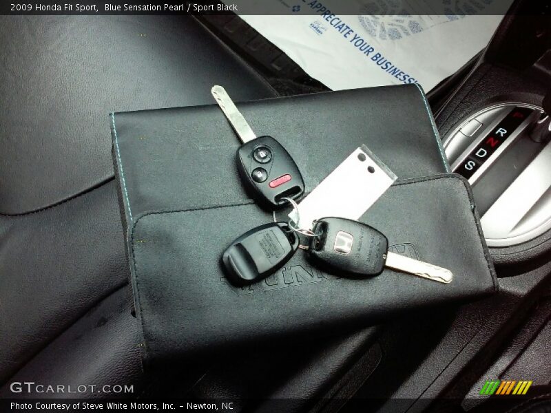 Blue Sensation Pearl / Sport Black 2009 Honda Fit Sport