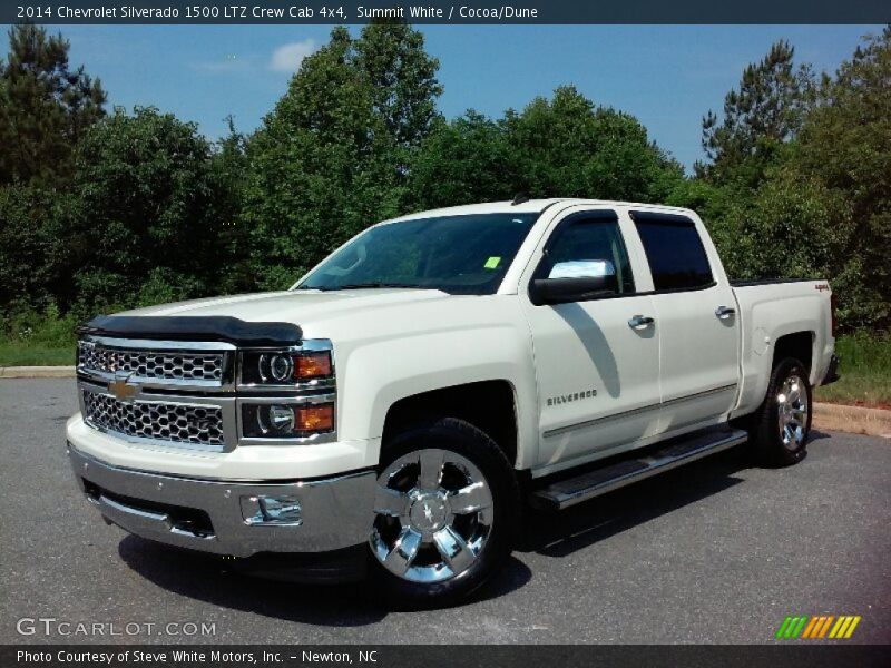 Summit White / Cocoa/Dune 2014 Chevrolet Silverado 1500 LTZ Crew Cab 4x4