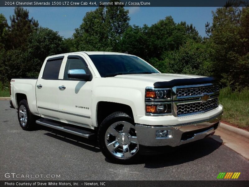 Summit White / Cocoa/Dune 2014 Chevrolet Silverado 1500 LTZ Crew Cab 4x4