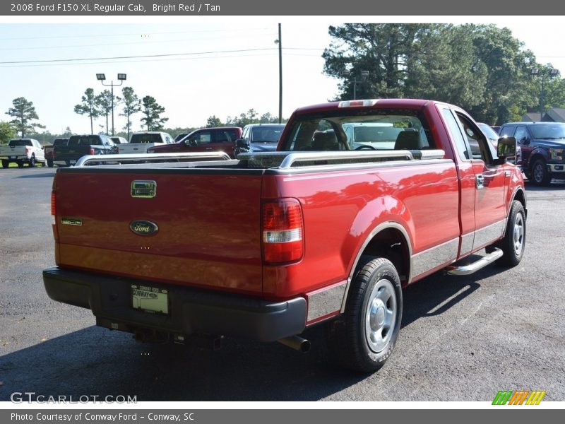Bright Red / Tan 2008 Ford F150 XL Regular Cab