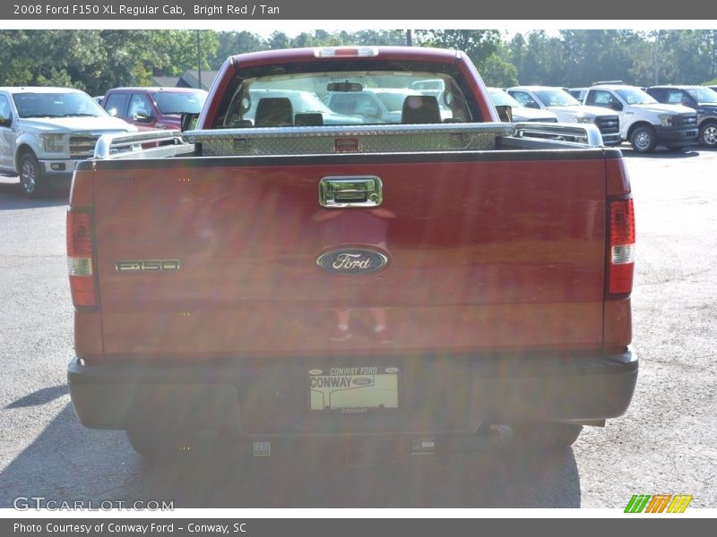 Bright Red / Tan 2008 Ford F150 XL Regular Cab
