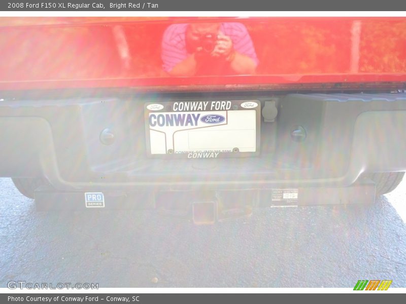 Bright Red / Tan 2008 Ford F150 XL Regular Cab
