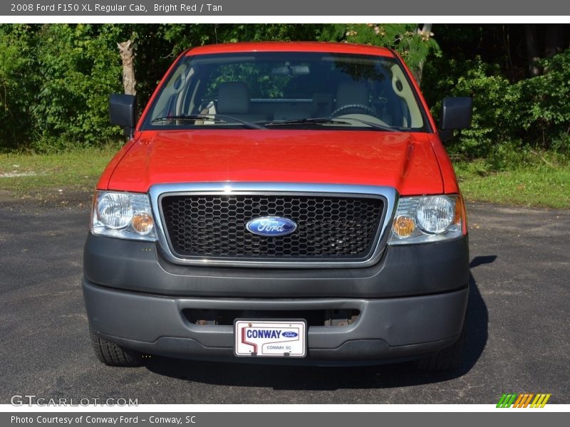 Bright Red / Tan 2008 Ford F150 XL Regular Cab