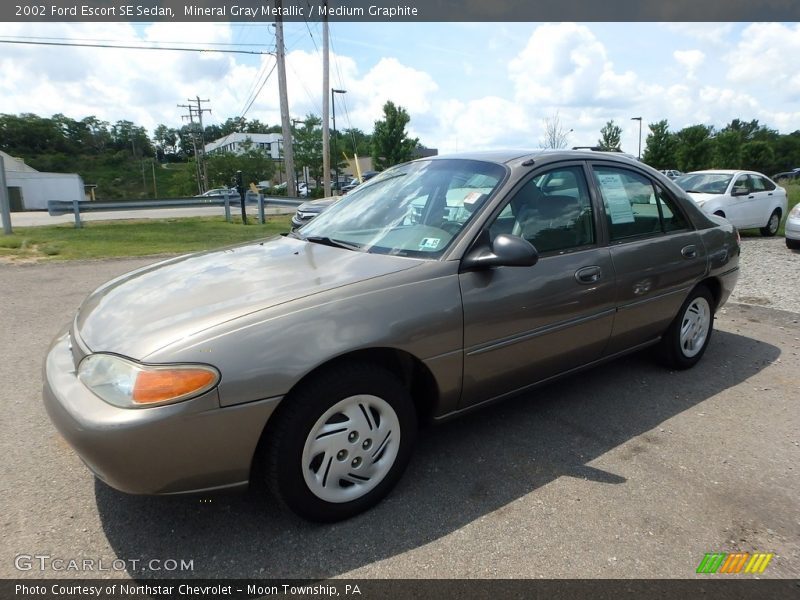 Mineral Gray Metallic / Medium Graphite 2002 Ford Escort SE Sedan