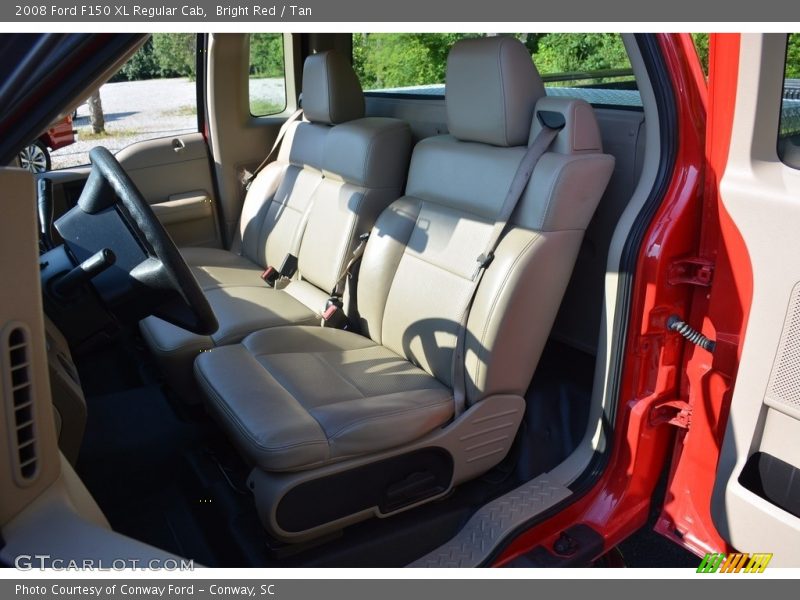 Bright Red / Tan 2008 Ford F150 XL Regular Cab