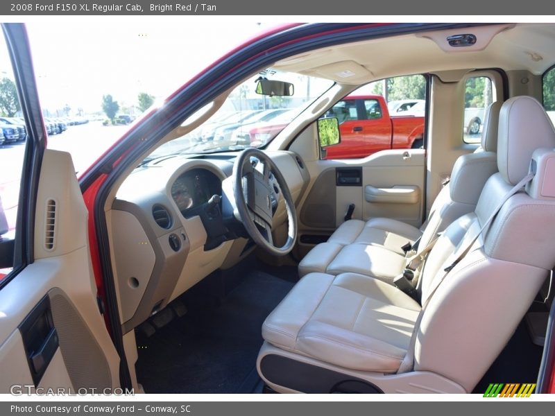 Bright Red / Tan 2008 Ford F150 XL Regular Cab