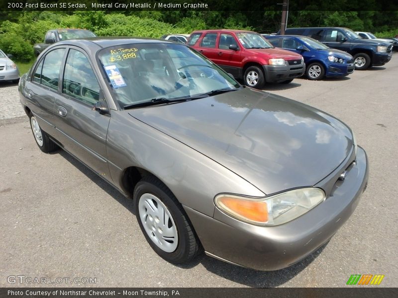 Mineral Gray Metallic / Medium Graphite 2002 Ford Escort SE Sedan