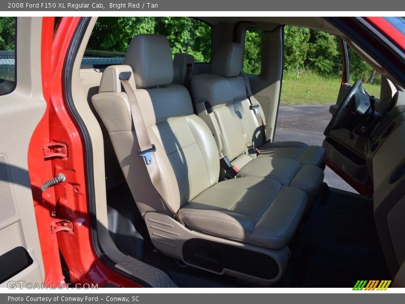Bright Red / Tan 2008 Ford F150 XL Regular Cab