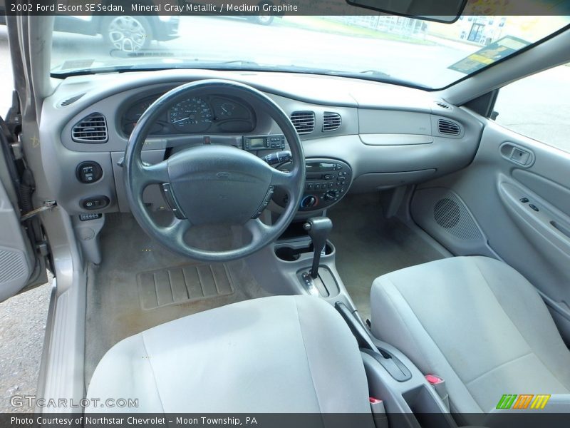 Mineral Gray Metallic / Medium Graphite 2002 Ford Escort SE Sedan