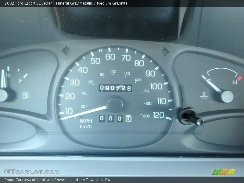 Mineral Gray Metallic / Medium Graphite 2002 Ford Escort SE Sedan