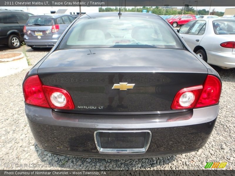 Taupe Gray Metallic / Titanium 2011 Chevrolet Malibu LT