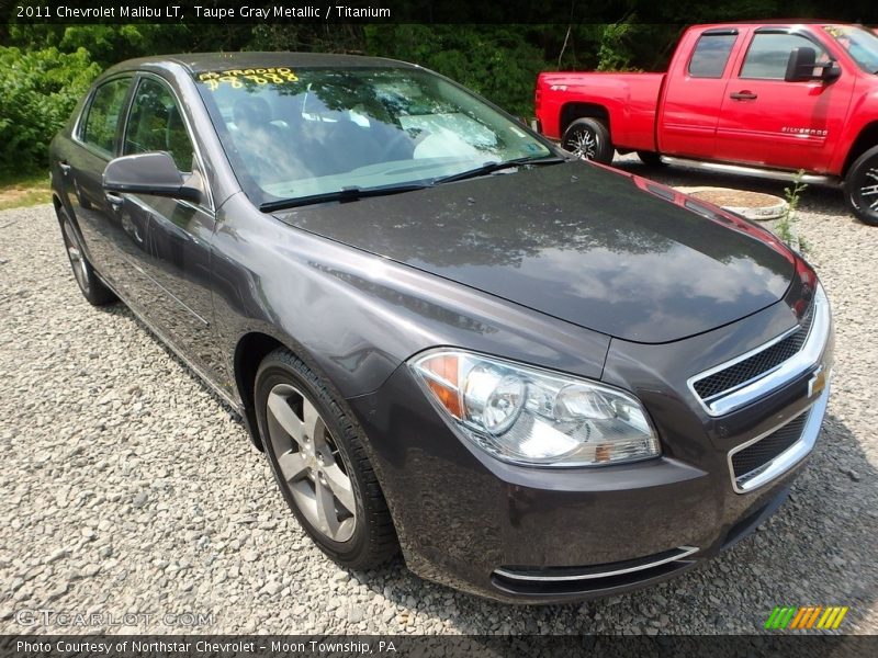 Taupe Gray Metallic / Titanium 2011 Chevrolet Malibu LT