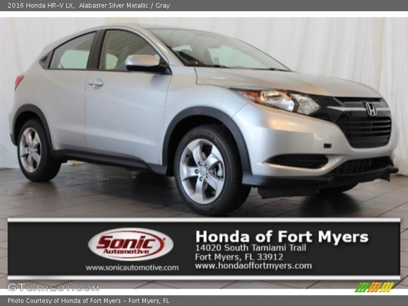 Alabaster Silver Metallic / Gray 2016 Honda HR-V LX